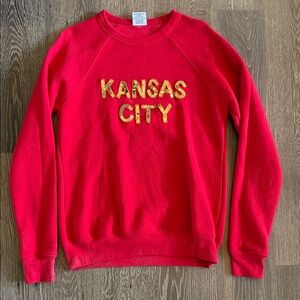 KC Sequin Red/Gold Sweatshirt